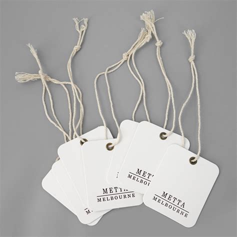 custom printed tags with string